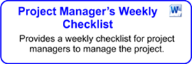 IT Project Manager Weekly Checklist