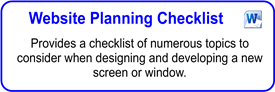 IT Website Planning Checklist