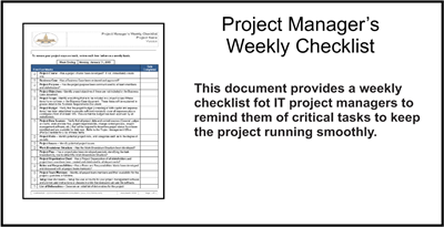 IT Project Managers Weekly Checklist
