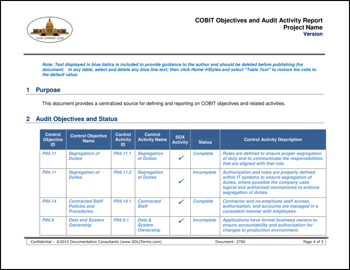 COBIT_Objectives_And_Activities_Report-P04-700