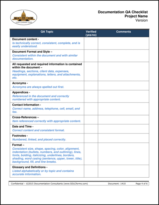sdlcforms-documentation-qa-checklist-template