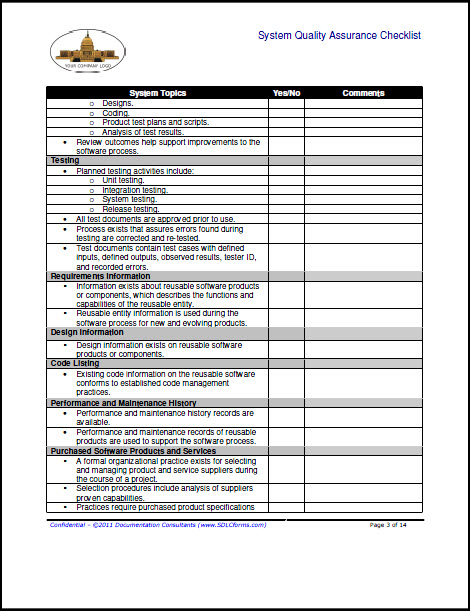 Software Product Quality Checklist - lygris